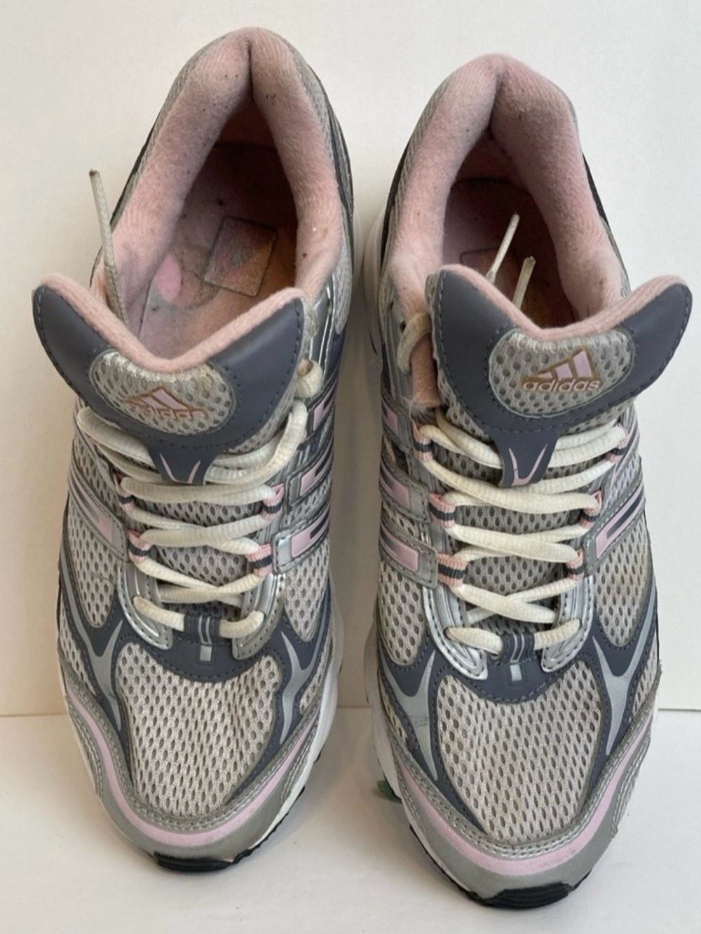 Adidas AdiPRENE Women’s Running Shoes Gray Pink Mesh Sneakers US 8 Athletic